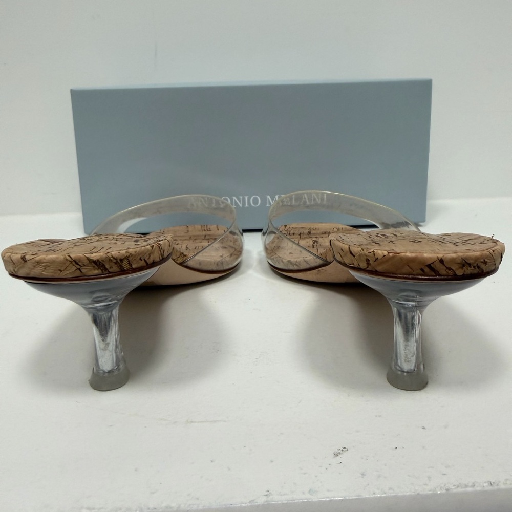 Antonio Melani Cork Sandals with Clear Straps - Picture 4 of 6